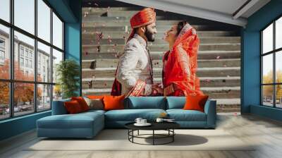 Indian couple getting married, India Wall mural